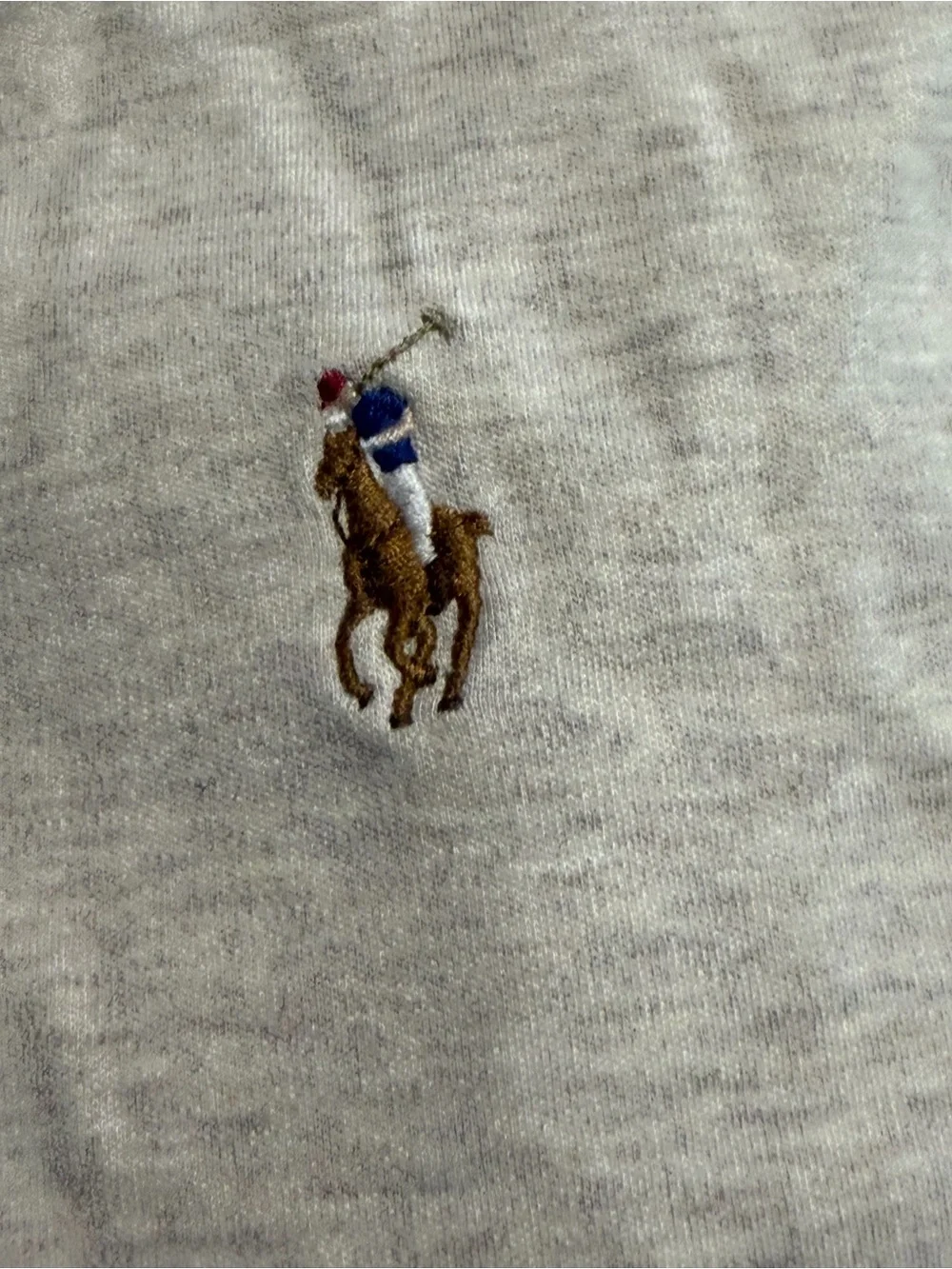 Ralph Lauren Beige Heather Pima Cotton Polo Short Sleeve Shirt Size Large